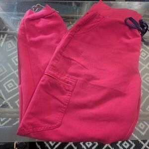 Figs Hot Pink Scrub Pants Medium